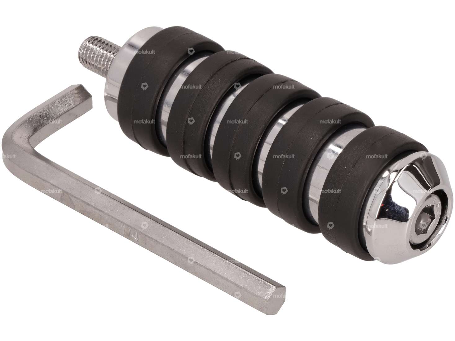 Fussraste Hightech lang Sozius Chrom Carousel Image 2