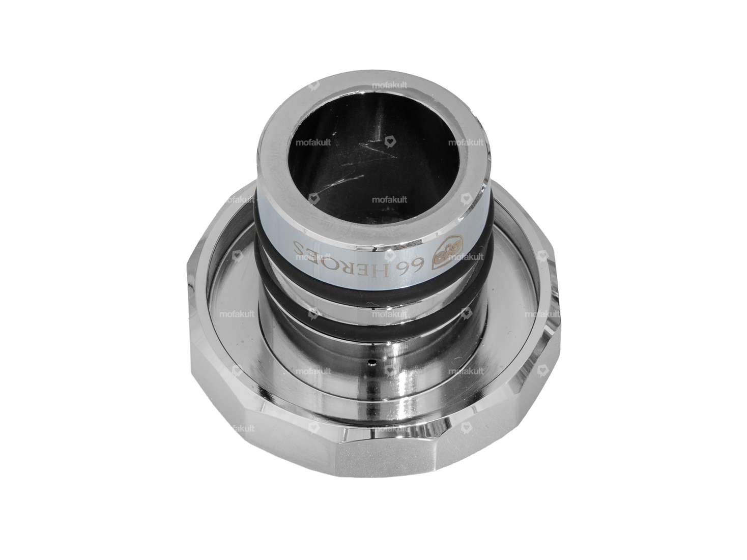 66HEROES gas cap square "66HEROES" chrome | Puch Carousel Image 2