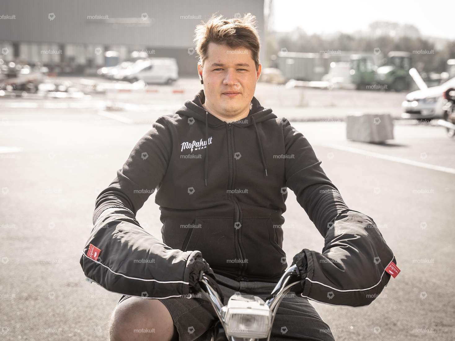 wobs Handschutz gefüttert lang grau Carousel Image 4