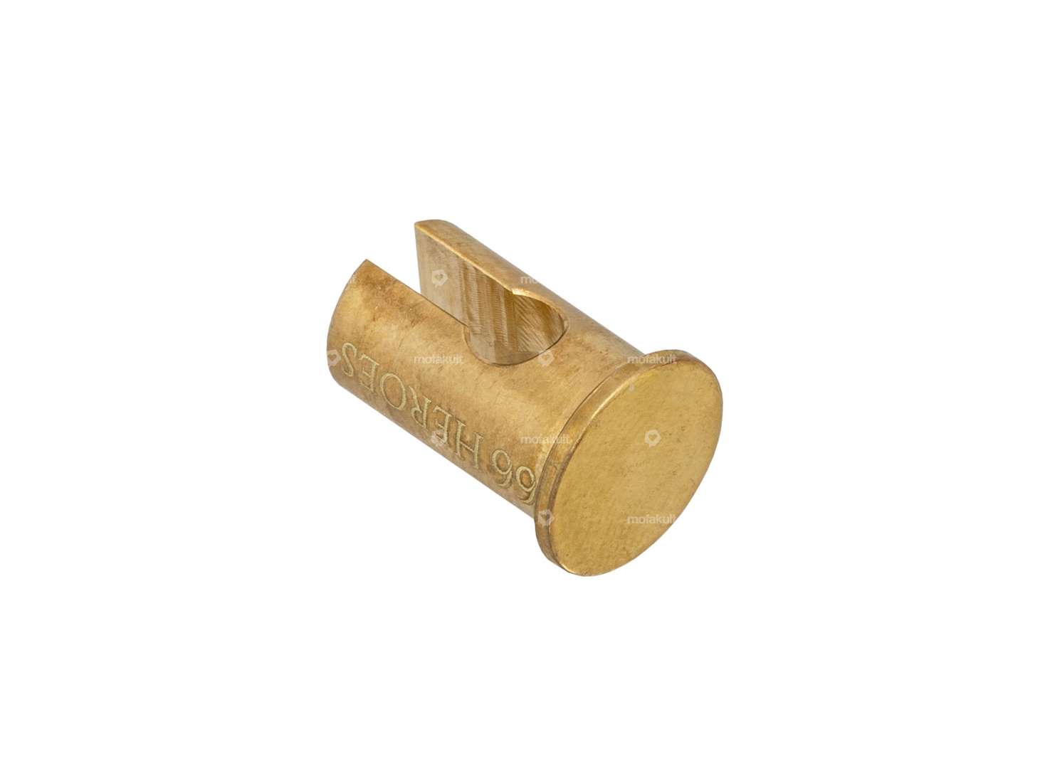 66HEROES Aufnahme Bremskabel Messing poliert Carousel Image 2