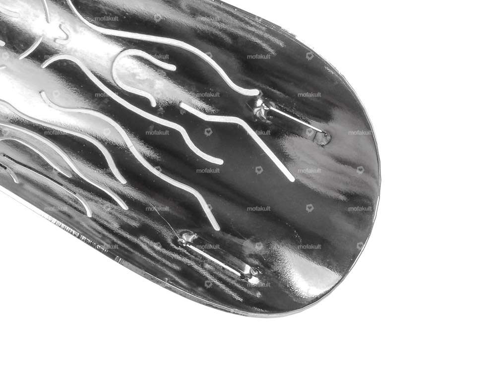 Auspuff Hitzeblech «Flame Skull» Chrom Carousel Image 2