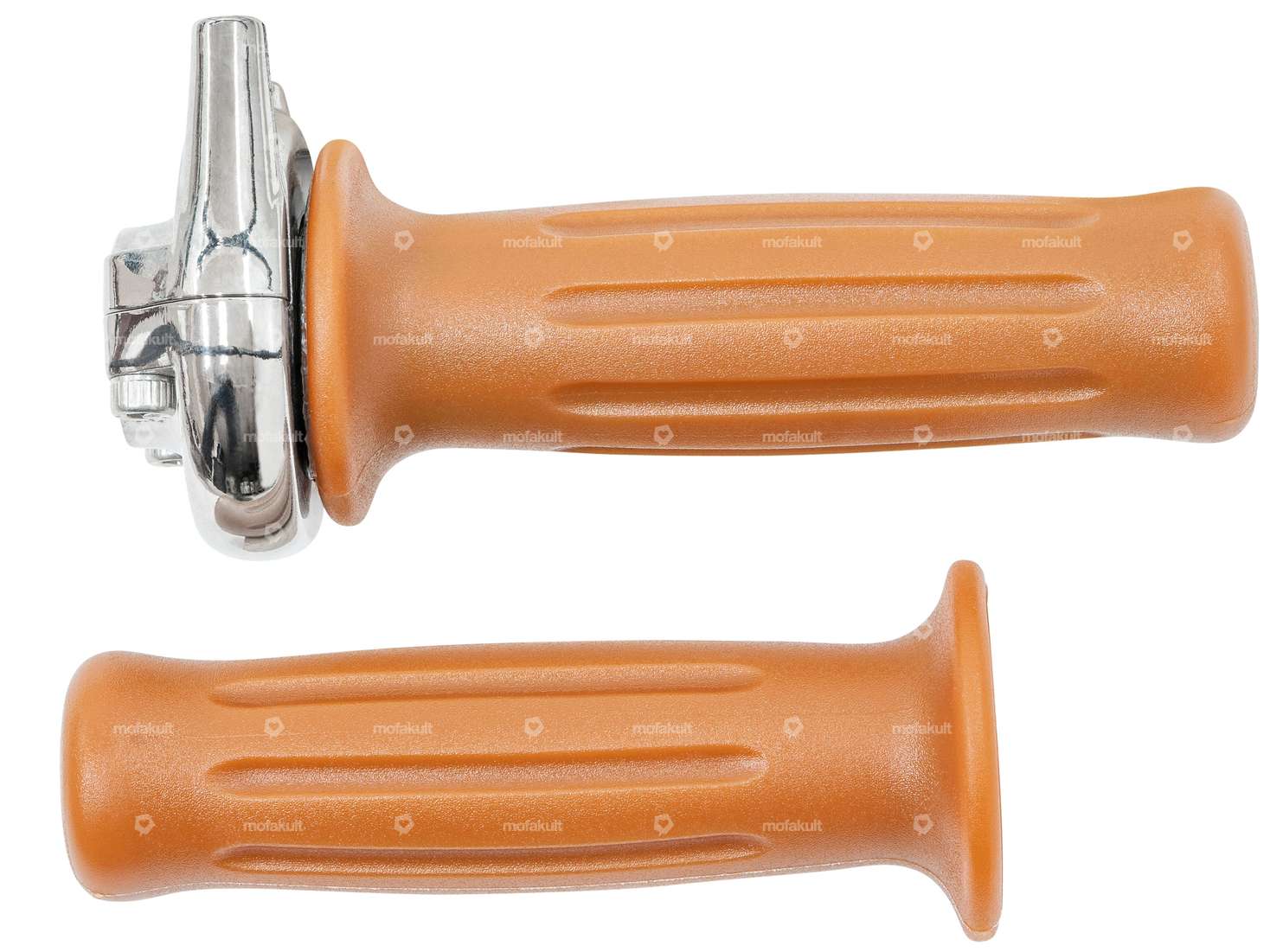 Domino throttle grip (25mm, 2.9°/mm) chrome Carousel Image 1