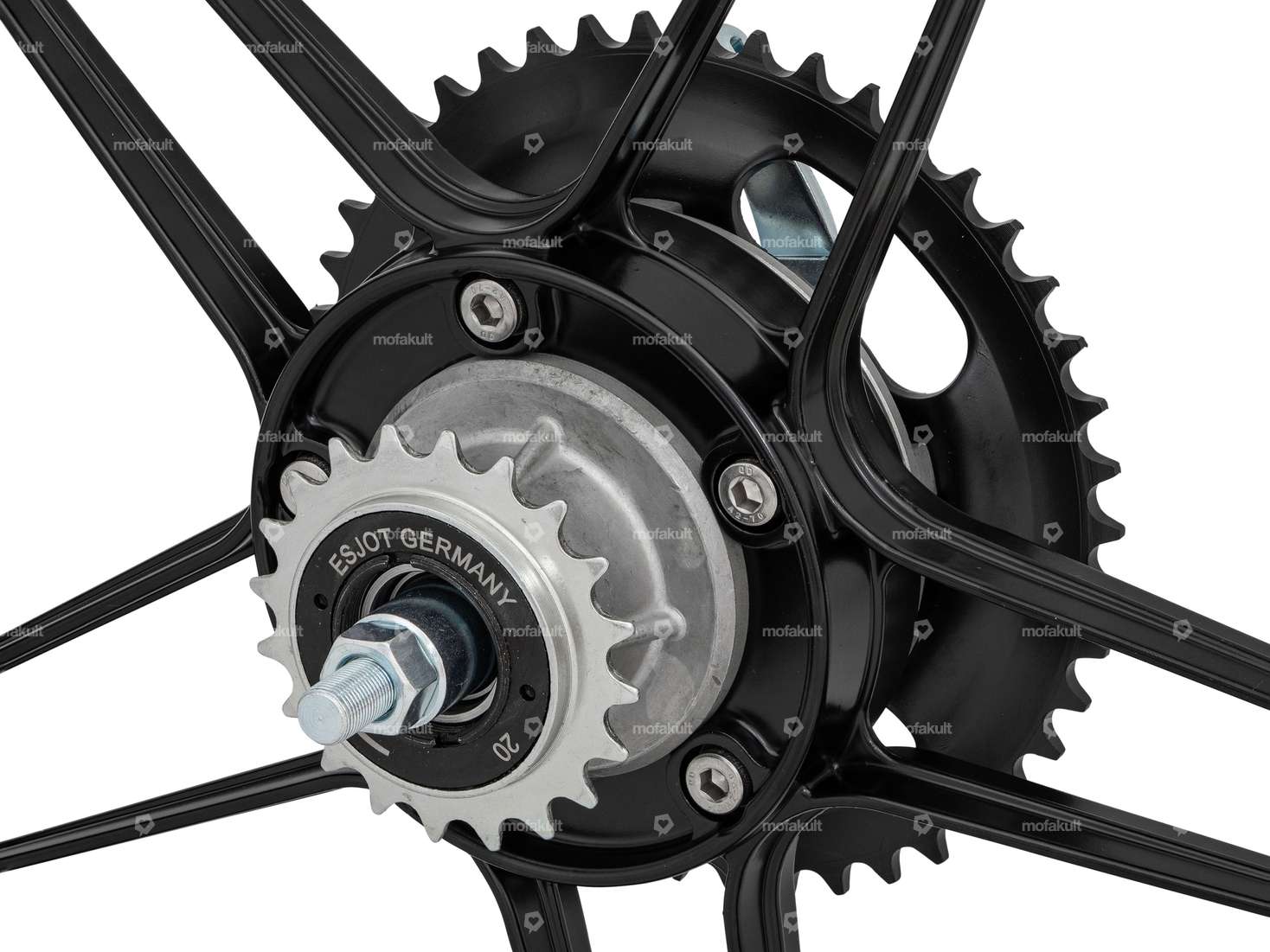 Hinterrad-Set Guss schwarz | Puch Maxi, Supermaxi, X30 NG-2AH Carousel Image 4