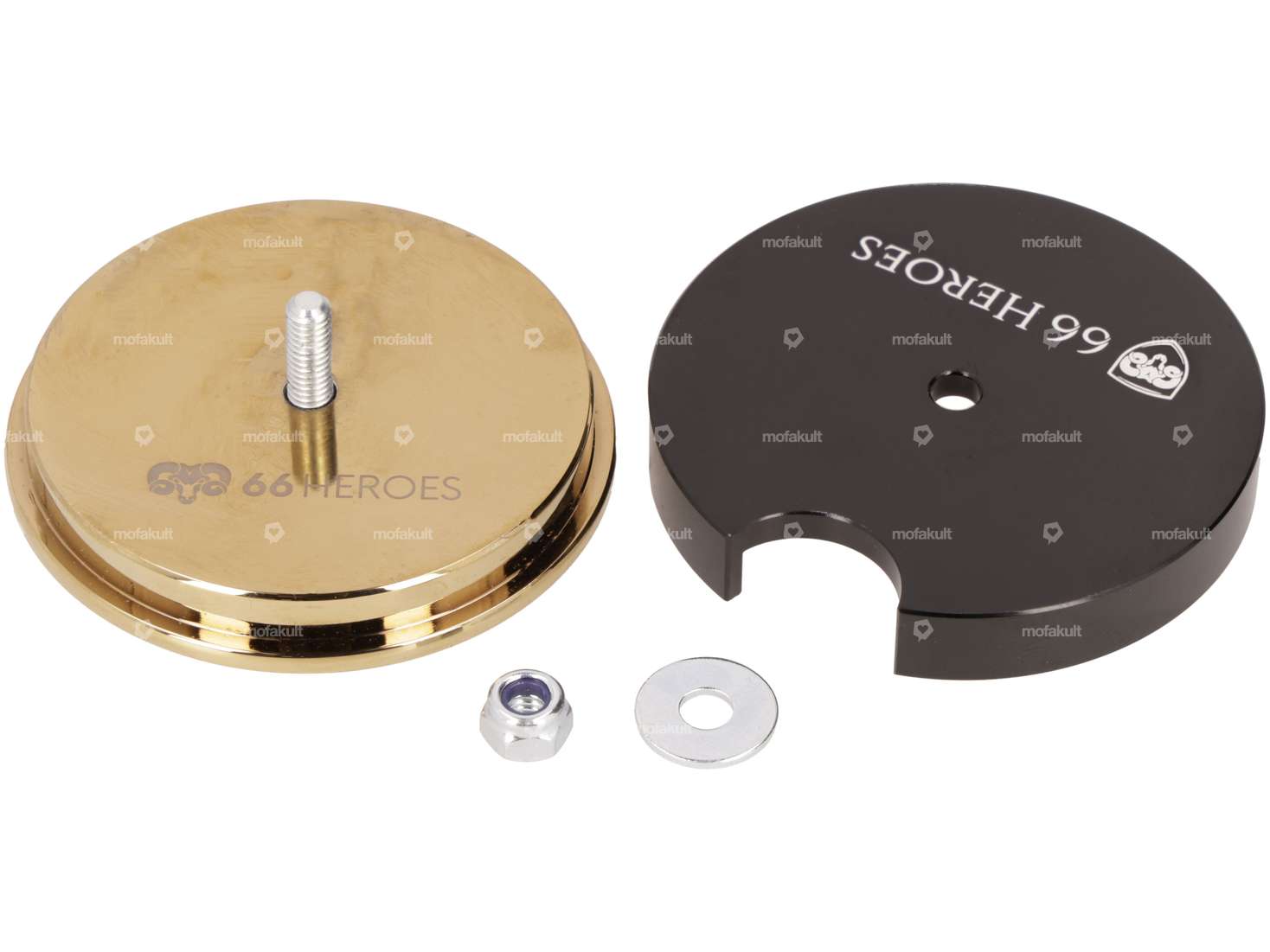 66HEROES Tachoblende Ø 48 mm gold Carousel Image 2
