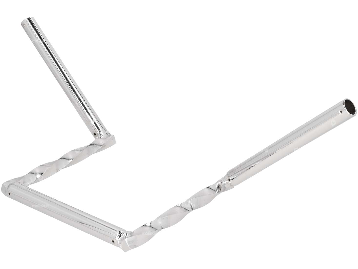 Handlebar fork plate 21 cm "Z" turned chrome Carousel Image 2