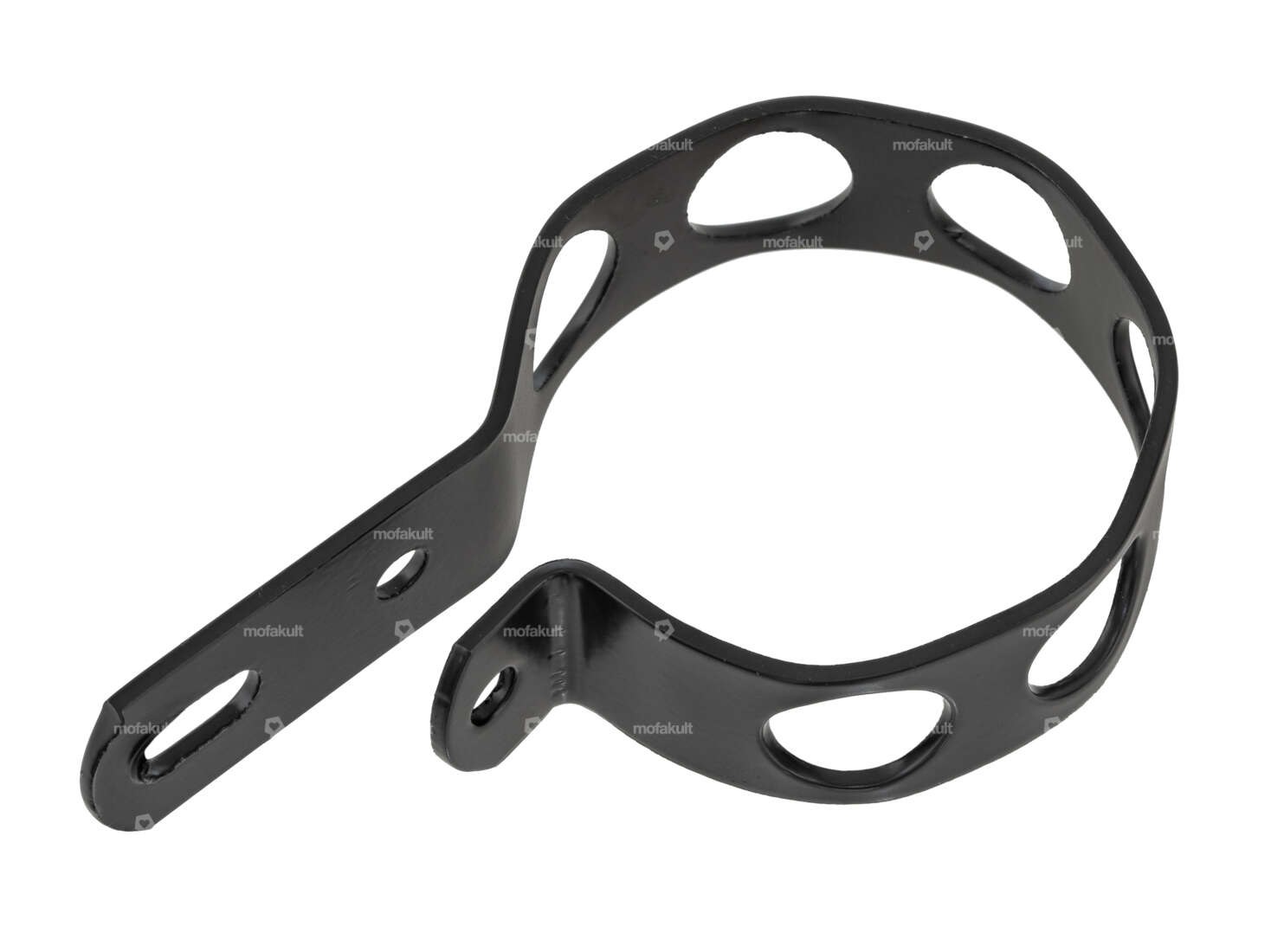 Auspuffschelle 60 mm schwarz gelocht Carousel Image 1