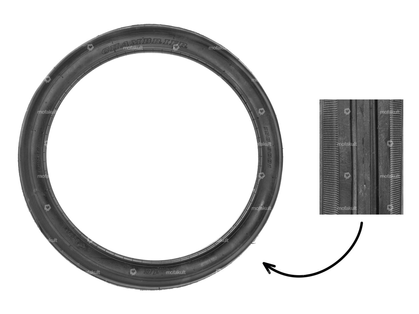 Fortune 2.00 x 16" Reifen CH06 4 P.R. Reibrollen | Solex Carousel Image 1