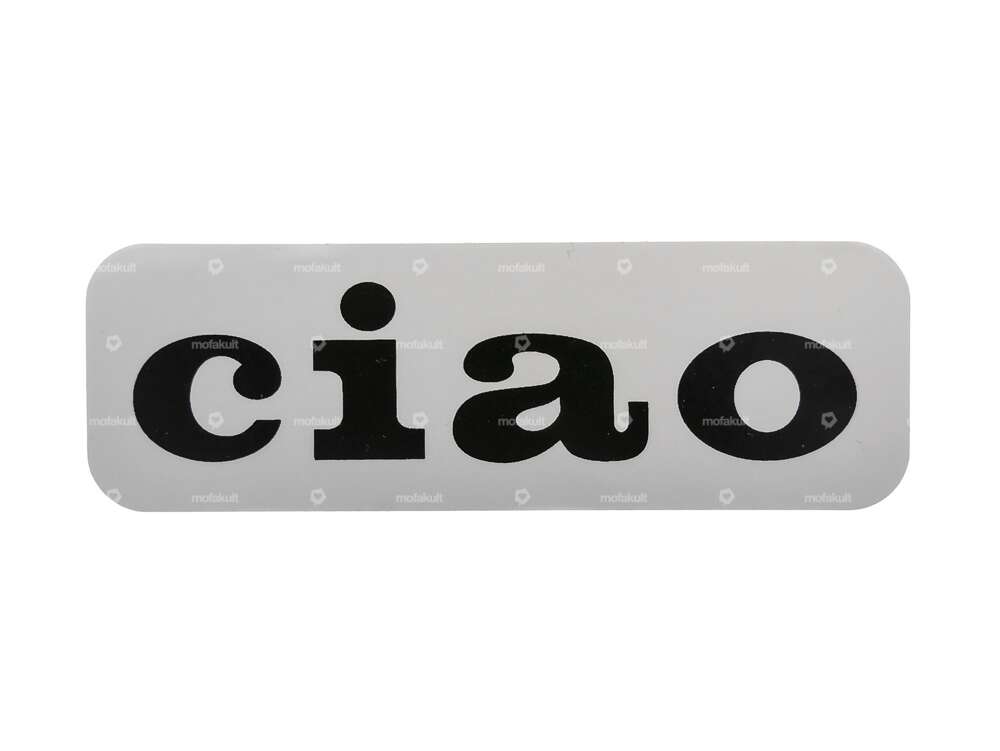 Aufkleber Tank «ciao» grau 86 x 26 mm | Piaggio Ciao P, SC Carousel Image 1