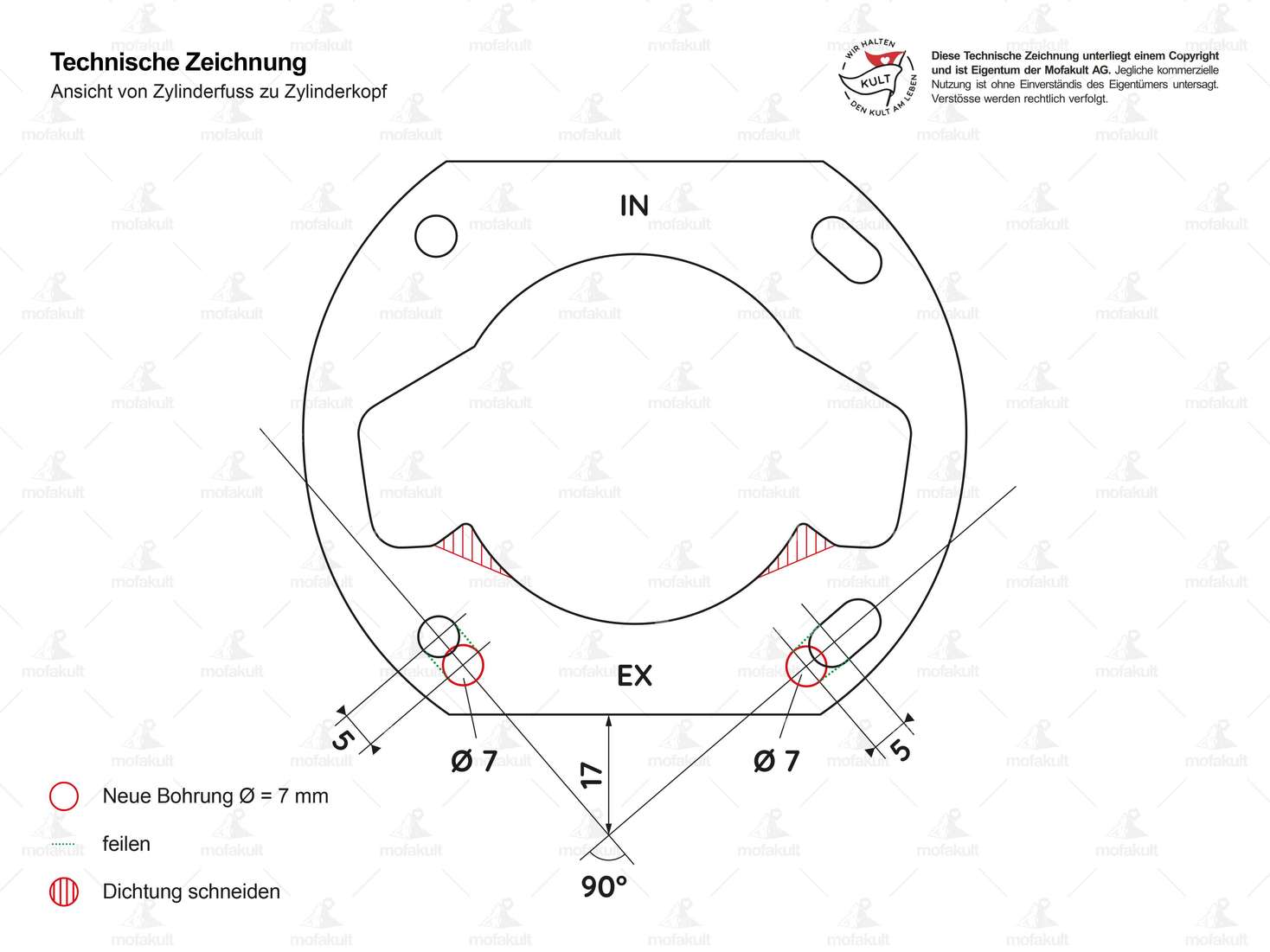 Athena 38 mm Zylinderkit (inkl. Anbauteile) | Sachs (504), 505, 508 Carousel Image 5