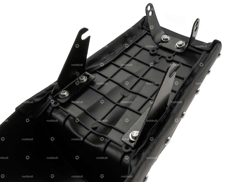 Sattelschale Cafe Racer gepolstert schwarz Carousel Image 6