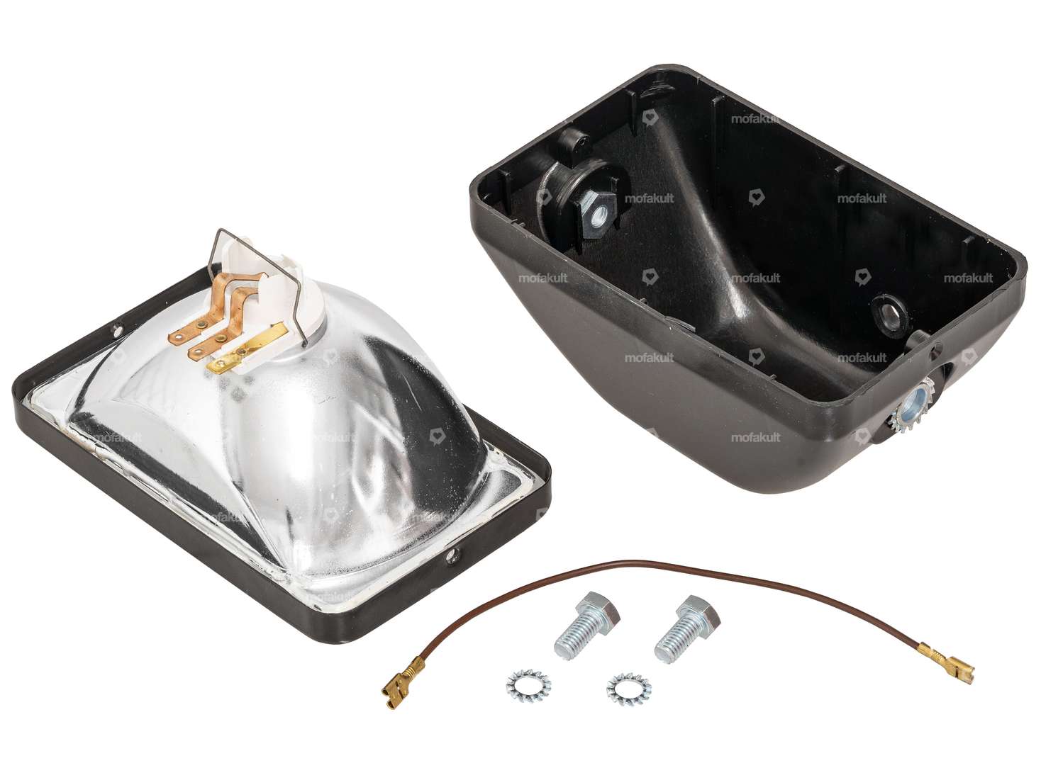 GUIA Scheinwerfer eckig 16.5 cm schwarz Carousel Image 3