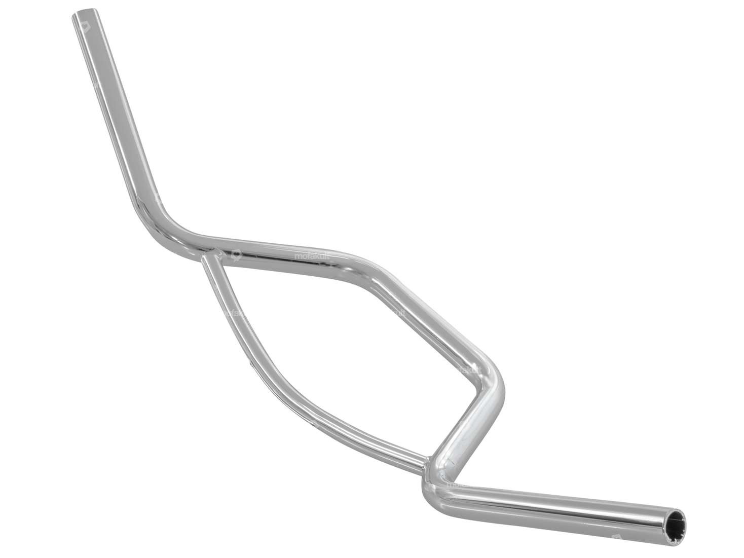 Handlebar fork plate 16 cm curved with chrome strut Carousel Image 2