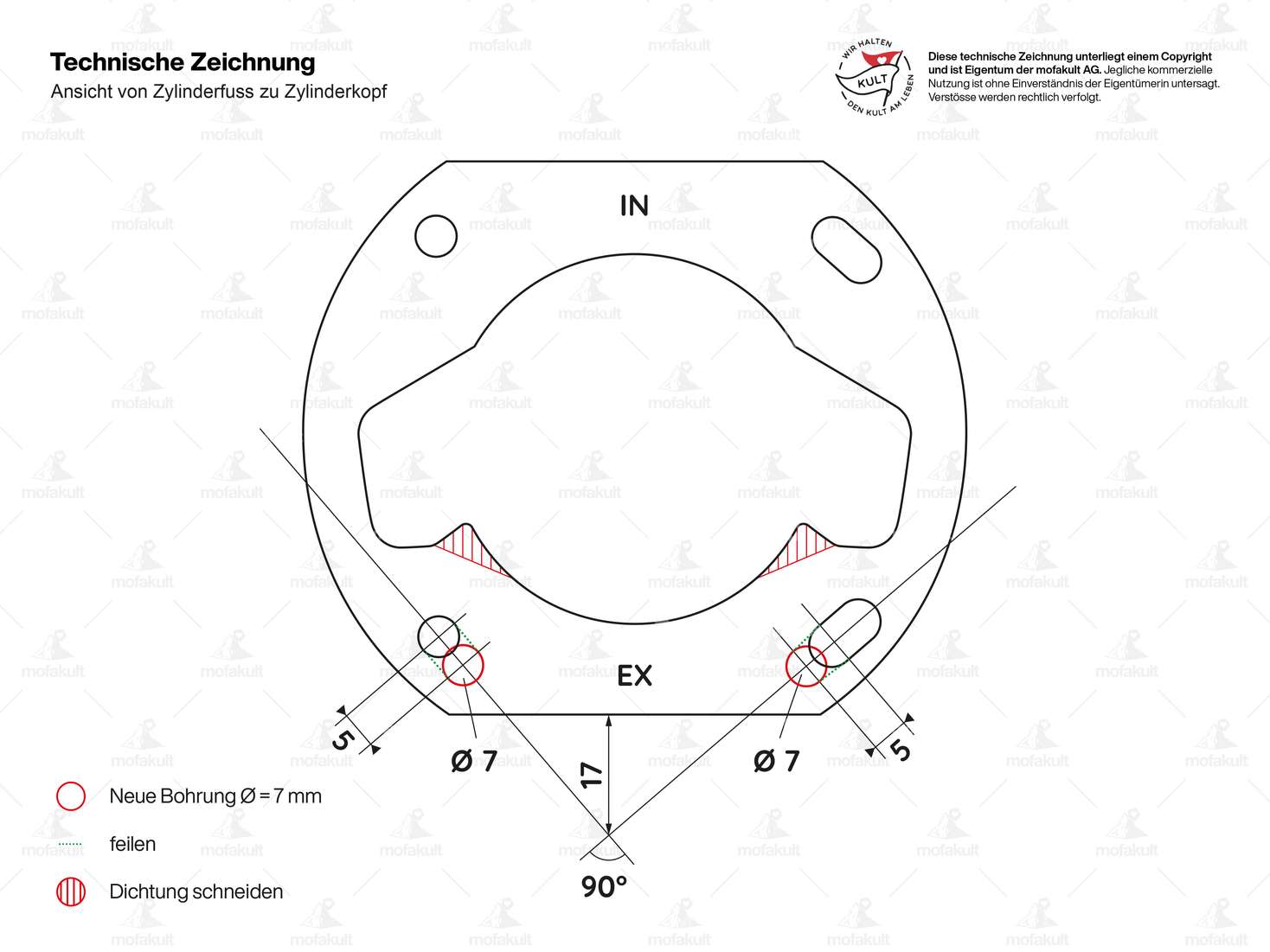 Athena 38 mm Zylinderkit ohne Anbauteile | Sachs (504), 505, 508 Carousel Image 5