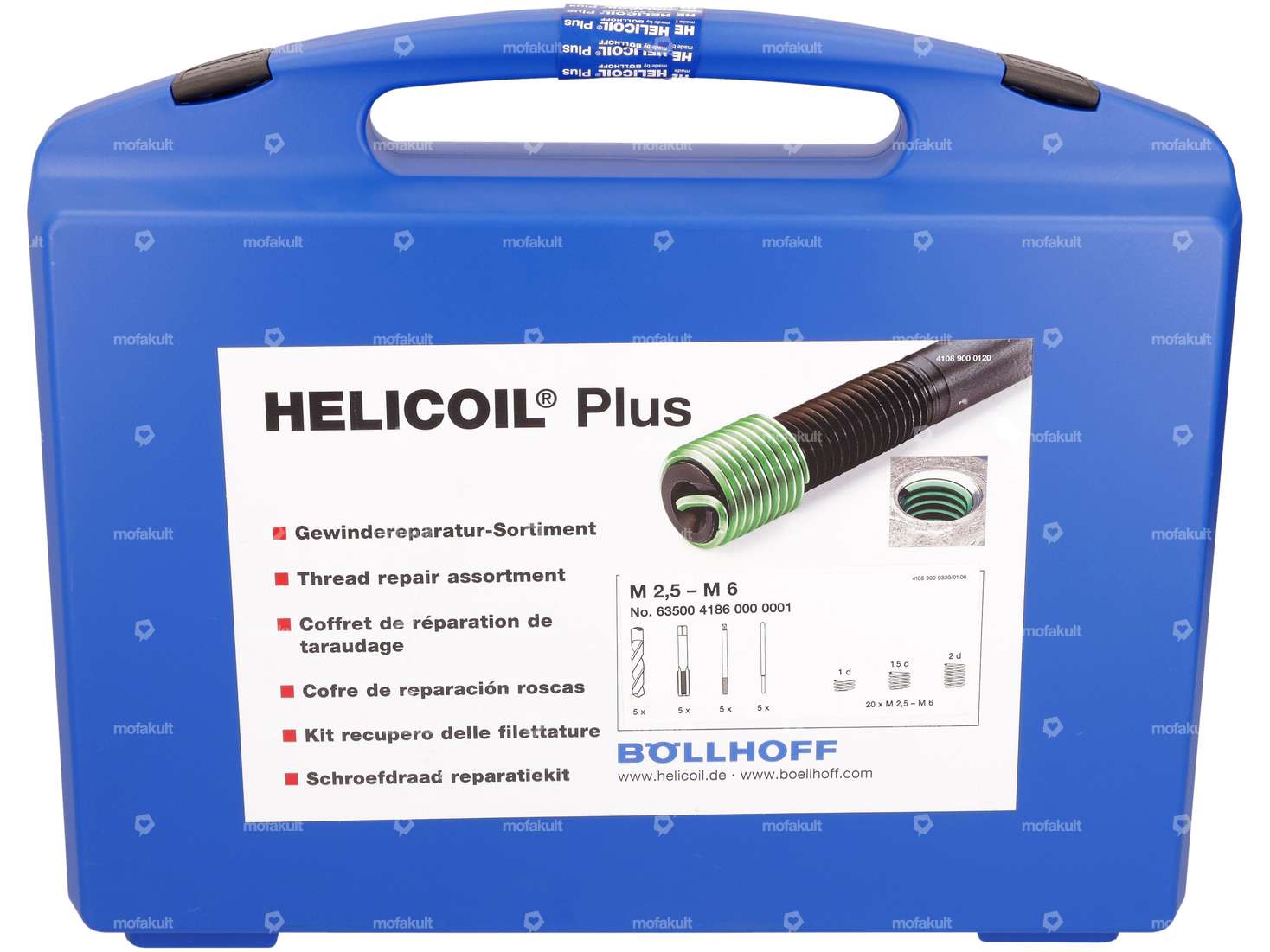 HeliCoil Gewinde-Reparatur Koffer M2.5 - M6 (Profi Werkzeug) Carousel Image 1