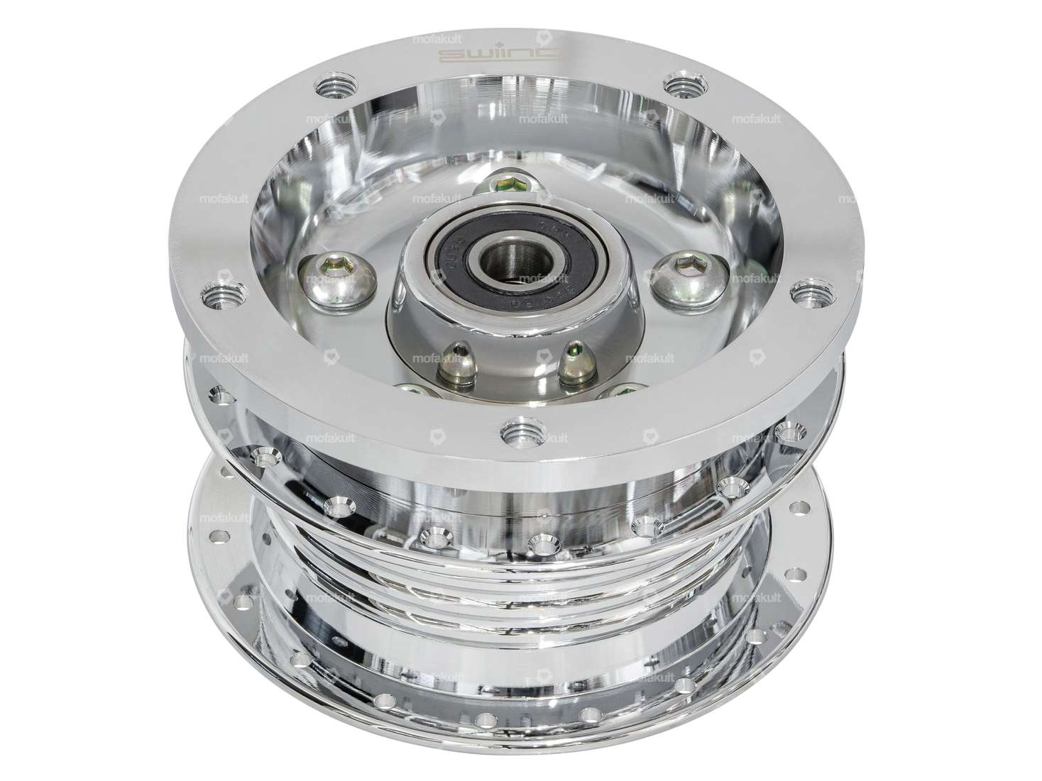 swiing® ingenious wheel hub spoke rim with disc brake chrome Carousel Image 1