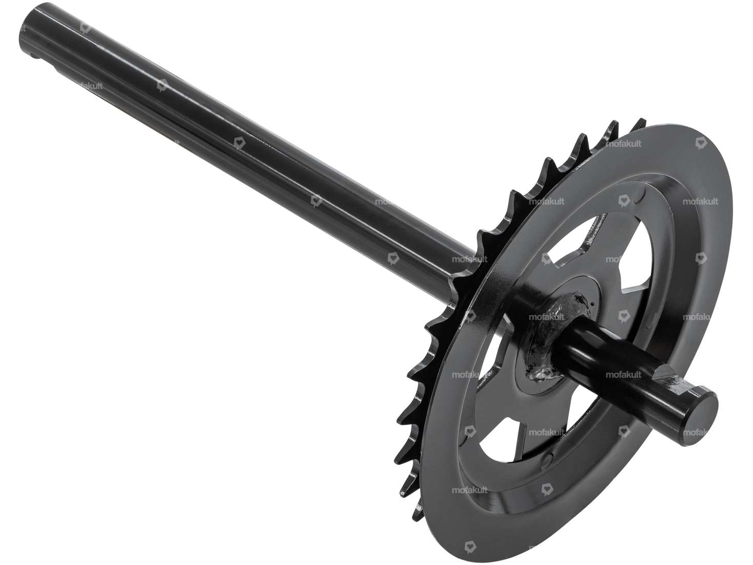 GPO pedal axle 28 T. keyway black | Piaggio Ciao Carousel Image 1