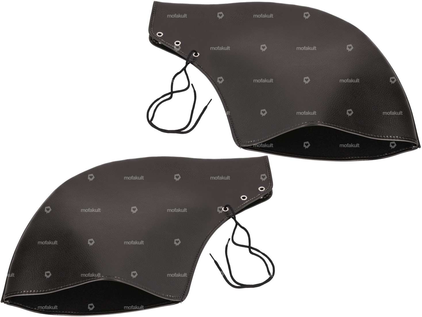 Handschützer Lenker Kunstleder schwarz Carousel Image 1