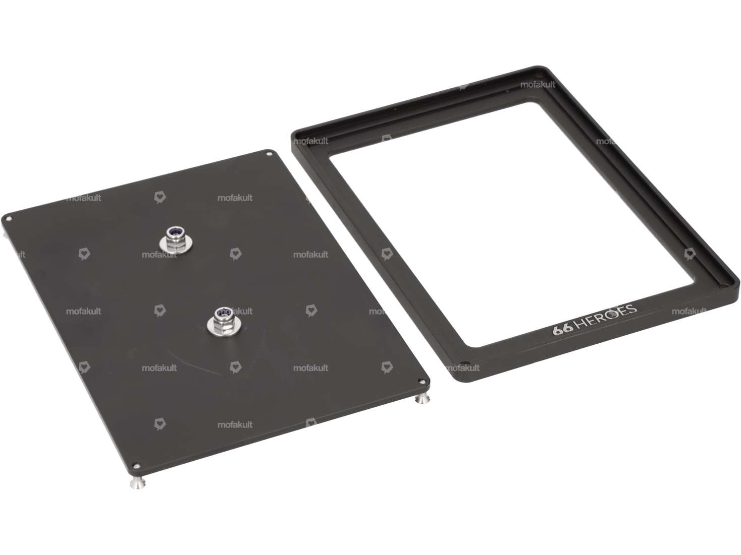66HEROES Nummernrahmen Custom «mofakult» schwarz / schwarz (CH-Version) Carousel Image 2