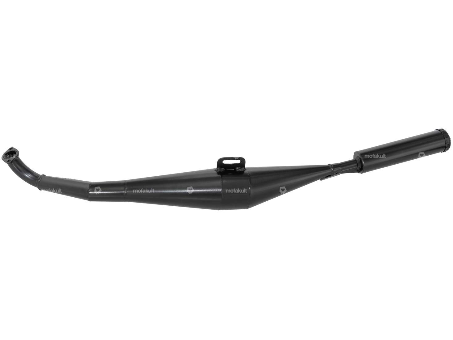 HOMOET Auspuff P8 Spezial schwarz | Puch (schräger Auslass) Carousel Image 1