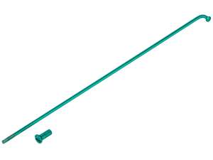 GPO 19" spoke single incl. nipple (2.9 x 212 mm) green GPO 19" spoke single incl. nipple (2.9 x 212 mm) green