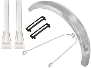 swiing® revival 17" Vorderschutzblech-Set eckig silber / Chrom | Puch Maxi S, N swiing® revival 17" Vorderschutzblech-Set eckig silber / Chrom | Puch Maxi S, N