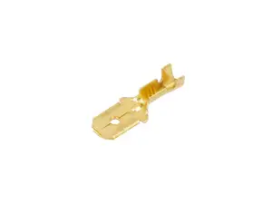 Spade connector 6.3 mm brass non-insulated Spade connector 6.3 mm brass non-insulated