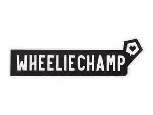 mk-Merch Aufkleber «WHEELIECHAMP» 25 x 100 mm mk-Merch Aufkleber «WHEELIECHAMP» 25 x 100 mm