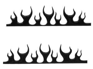 Flammen Gel-Klebersatz schwarz Flammen Gel-Klebersatz schwarz