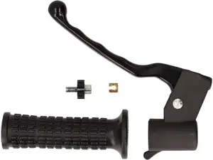 Domino brake lever set left aluminum black | Piaggio Ciao PX, SI Domino brake lever set left aluminum black | Piaggio Ciao PX, SI