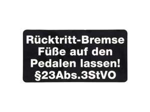 Aufkleber «Rücktritt-Bremse» | Hercules Prima, Optima Aufkleber «Rücktritt-Bremse» | Hercules Prima, Optima