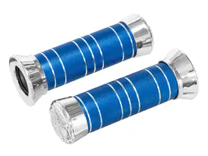 Chrome / blue handles Chrome / blue handles