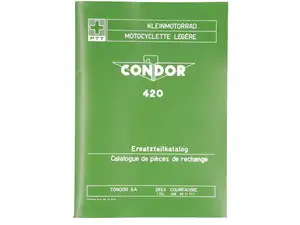 Ersatzteilkatalog | Condor PTT Typ 420 Kleinmotorrad Ersatzteilkatalog | Condor PTT Typ 420 Kleinmotorrad