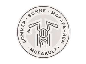 mk-Merch Aufkleber «Sommer Sonne Mofafahren» rund mk-Merch Aufkleber «Sommer Sonne Mofafahren» rund