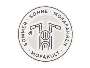 mk-Merch Aufkleber «Sommer Sonne Mofafahren» rund mk-Merch Aufkleber «Sommer Sonne Mofafahren» rund