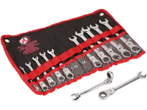 BGS Ratschen Ringmaulschlüssel Schwenkkopf SW8-19 mm 12-tlg. BGS Ratschen Ringmaulschlüssel Schwenkkopf SW8-19 mm 12-tlg.