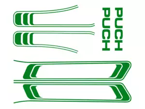 Klebersatz Tank & Rahmen grün (1A-Qualität) Folienplot | Puch Maxi S Klebersatz Tank & Rahmen grün (1A-Qualität) Folienplot | Puch Maxi S