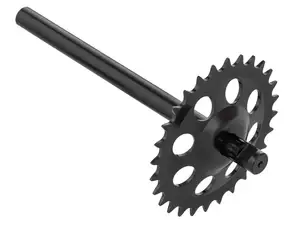 GPO Tretachse mit Kranz schwarz | Puch Supermaxi LG1, LG2 GPO Tretachse mit Kranz schwarz | Puch Supermaxi LG1, LG2