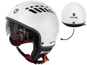Helmo Milano Jethelm Air mit Visier weiss (XS) Helmo Milano Jethelm Air mit Visier weiss (XS)