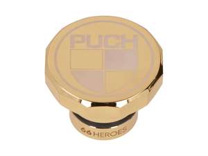 66HEROES Tankdeckel eckig «Puch» gold | Puch Maxi 66HEROES Tankdeckel eckig «Puch» gold | Puch Maxi