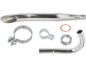 Exhaust set Sidepipe Ø 32 / 60 mm chrome | Sachs 50/2 Exhaust set Sidepipe Ø 32 / 60 mm chrome | Sachs 50/2