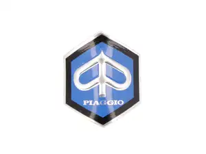 Emblem «Piaggio» Ø 30 mm Lenkkopf gebogen NOS | Piaggio Ciao, Bravo Emblem «Piaggio» Ø 30 mm Lenkkopf gebogen NOS | Piaggio Ciao, Bravo