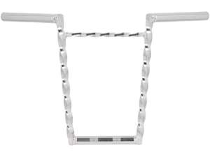 Lenker Gabelplatte 35 cm gedreht mit Strebe Chrom Lenker Gabelplatte 35 cm gedreht mit Strebe Chrom